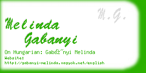 melinda gabanyi business card